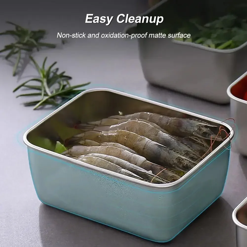 Stainless Steel Serving Tray Set 5