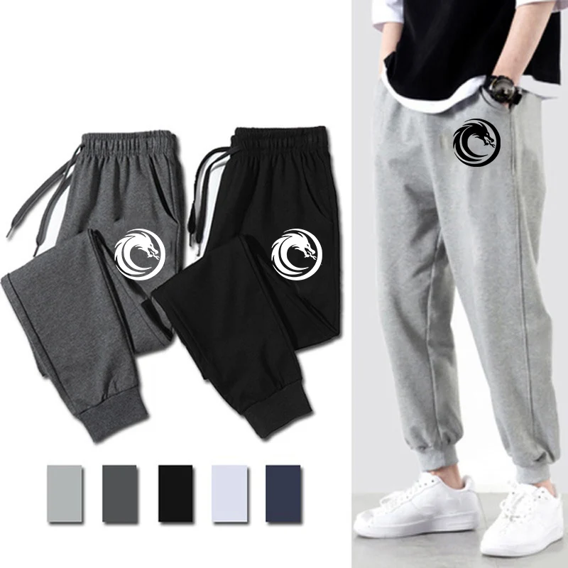 

2024 Exclusive Customizable Logo Sweatpants with Chinese Dragon Totem for Casual Wear Spring and Autumn Pants Casual Pants