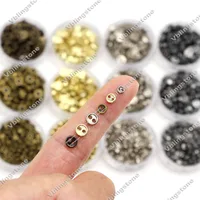 3/4/5mm Metal Buttons 100pcs Mini Buttons for Dolls Clothes 2Holes Sew Button for Needlework Round Buckles Handmade Accessories 1