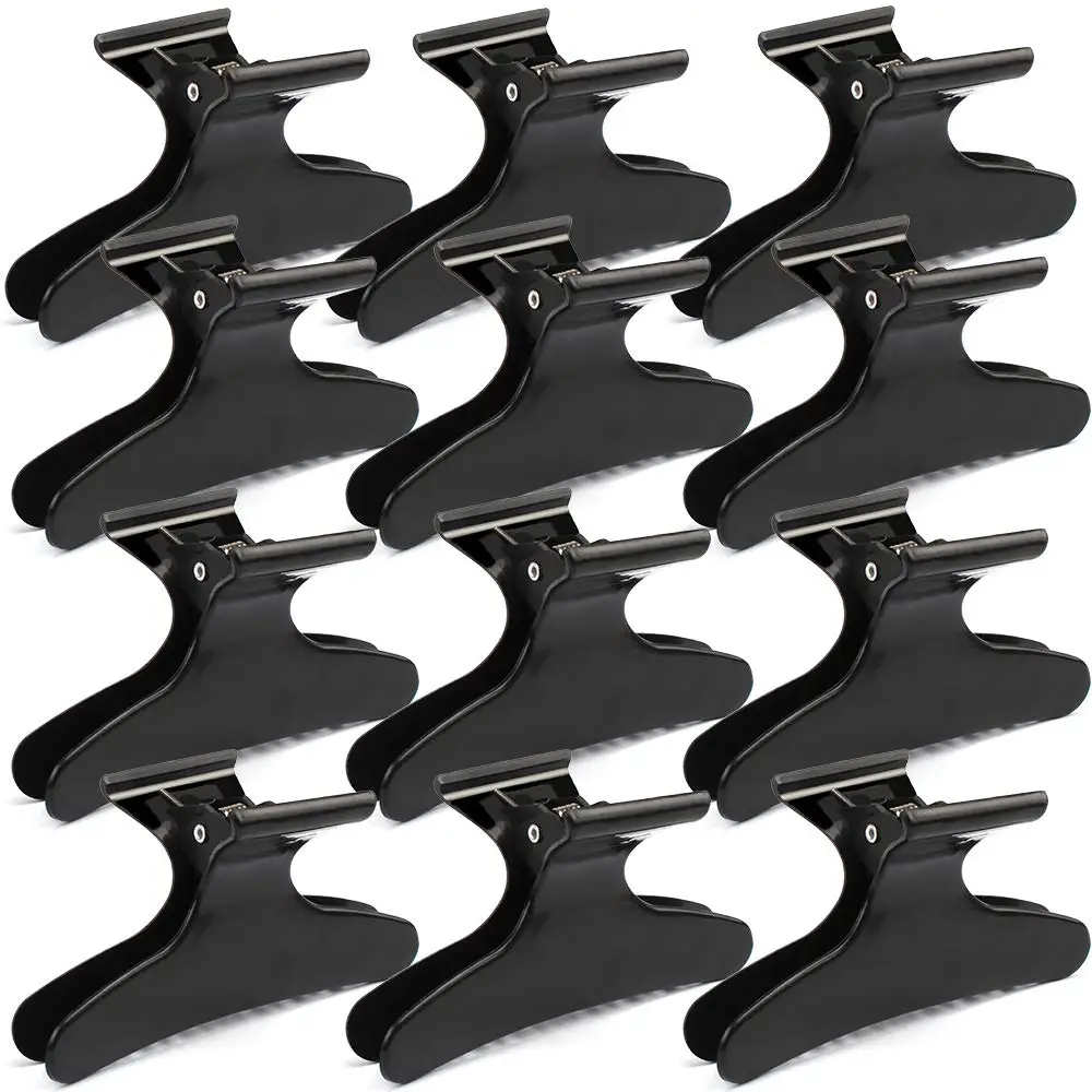 thumbnail image 1 of 3/12 piezas de pinzas para el cabello con forma de mariposa, horquillas para el cabello para mujer y niña, herramientas de sujeción para peinar, pinzas para secciones de cabello, accesorios profesiona, 1 of 5
