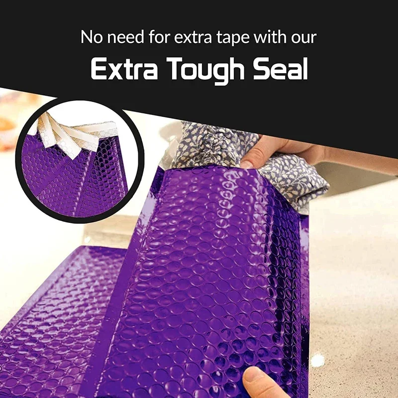 

Mailers Padded Packaging Bags Self Courier 100pcs Purple Envelopes Bag Seal Waterproof Bubble Shipping