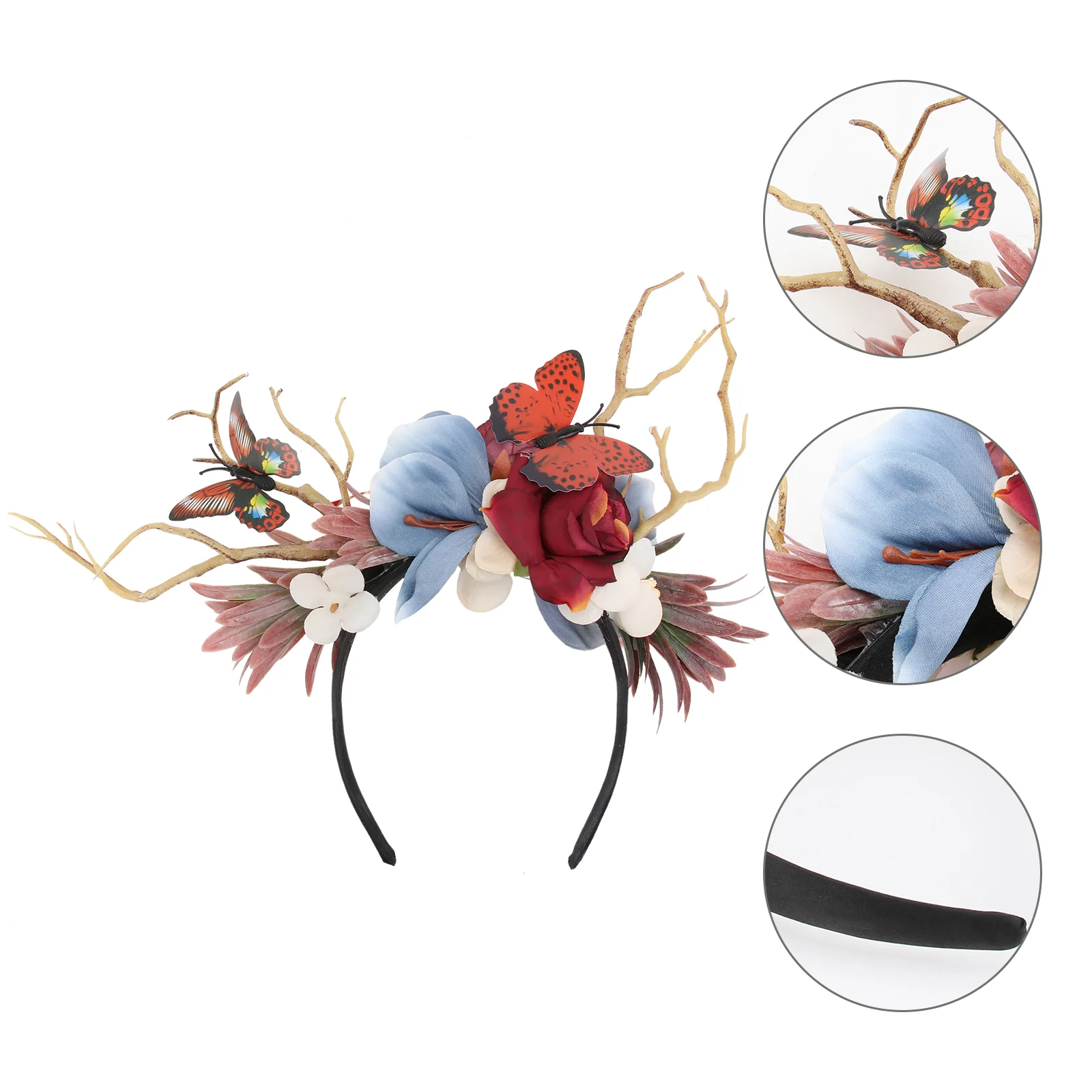 

Antlers Flower Headband Branches Hairband Elk Antlers Headpieces for Chritmas Festival Party ( Random Style )