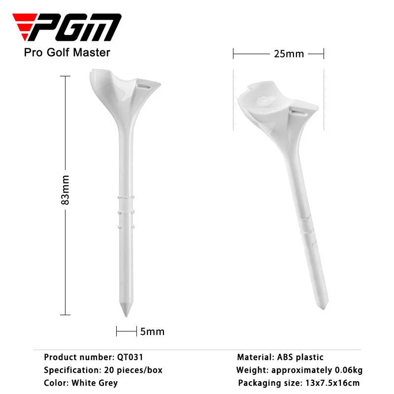 10° 20 Pcs 1 Box Golf Tees Durable Plastic Golf Ball Holder Increases Speed Golf Training Ball Tee With Golf  Accessories