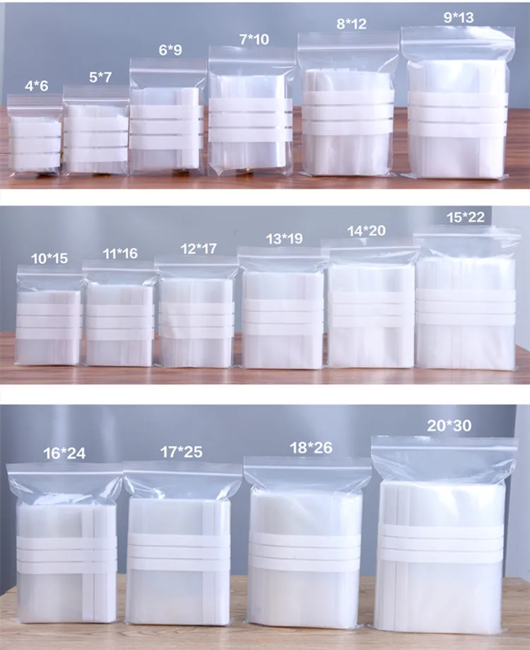 Sachet Plastique Transparent 100 Sacs Refermables 25x35cm - Sachets Zip Alimentation Congélation Stockage Sacs Zip