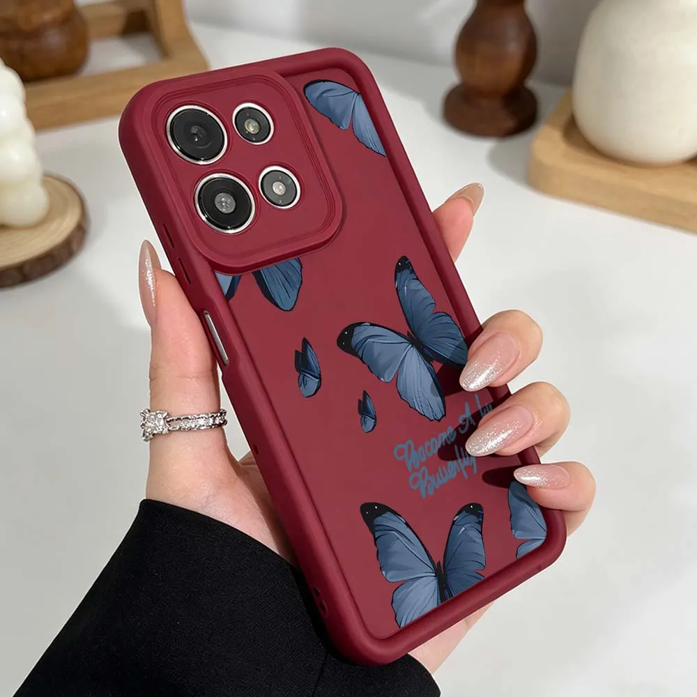 Retro Butterfly Pattern Phone Case Cover - Stylish Protective Design
