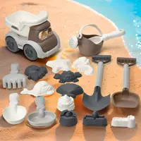 1 Set Portable Beach Sand Play Toys Cartoon Lightweight Beach Play Toys Funny Morandi color Beach Bucket Toys Children 1