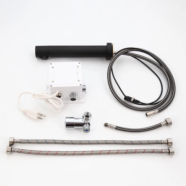 ZAPPO Code Matte สีดำก๊อกน้ำห้องน้ำ Wall Mount เซ็นเซอร์ก๊อกน้ำอัตโนมัติแฮนด์ฟรี Touch Sensor ห้องน้ำอ่างล้างจาน Tap Mixer 6