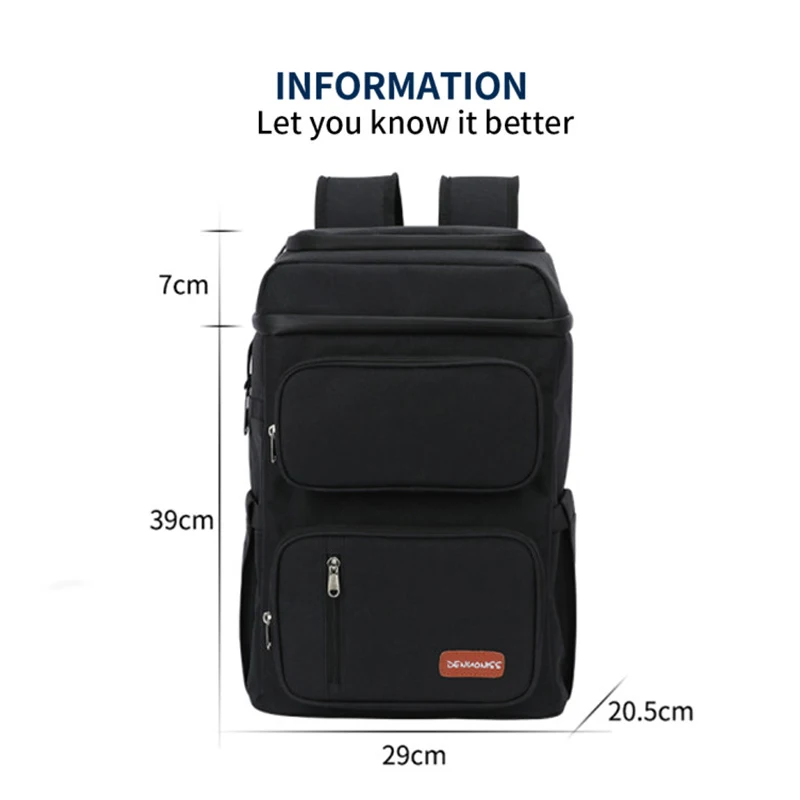 Large Capacity Thermal Picnic Cooler Backpack Outdoor Camping Meal With Bottle Opener 100% Leakproof Insulated Beer Cooler Bags 6