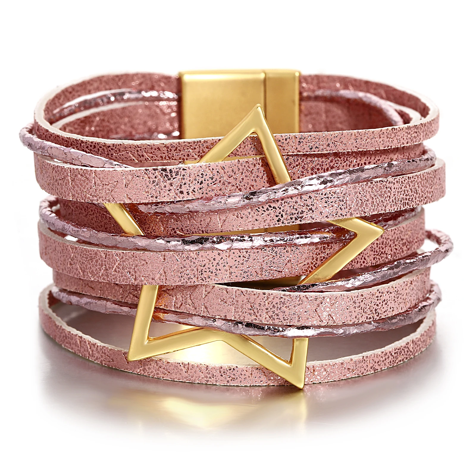 Bracelets Enroulés En Cuir Pour Femme - Style Bohème