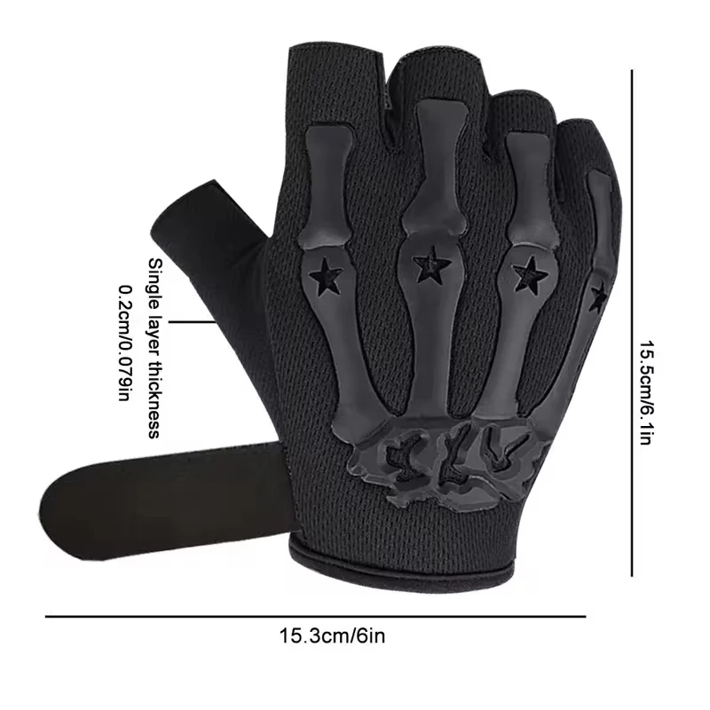 Sports Half Finger Gloves Riding Fingerless Non-slip for Motorcycle Cycling Climbing Hiking Hunting Outdoor Sports