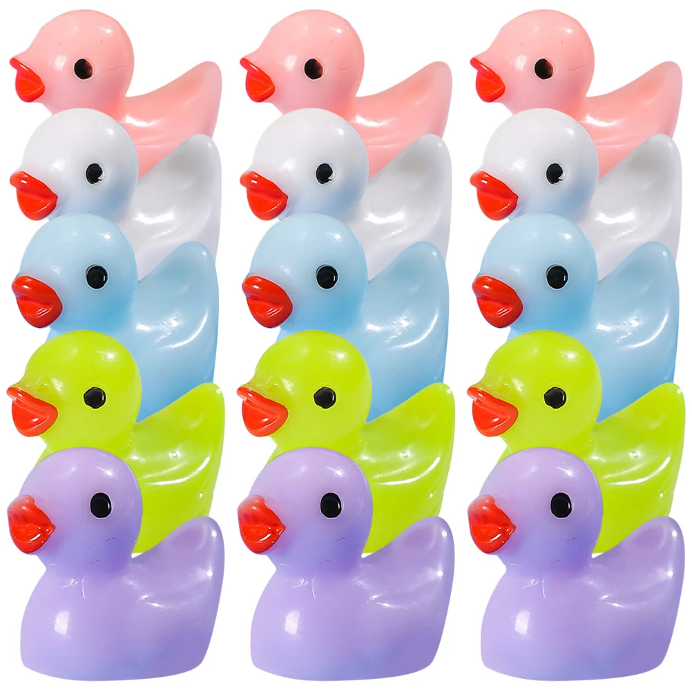 

75pcs Mini Resin Ducks Tiny Miniature Ducks Resin Figures Tiny Models