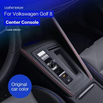 Per Volkswagen Golf 8 decorazione interna telaio del pannello della console centrale in pelle accessori per console centrale GTI appositamente modificati