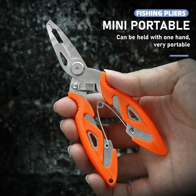 Description Picture 6 of item1PCS Fishing Pliers Stainless Steel Multifunctional Fishing Scissors Portable Tackle for Fish Line Cutting Fishhook Remover