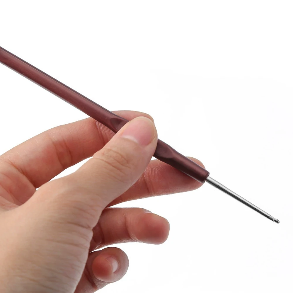 리디아 씨 4개/세트 크로셰 바늘 0.5인치 0.6인치 0.7인치 0.8mm 마이크로 바늘 가발 제작용 크로셰 락스 브레이드 위빙 바늘 도구
