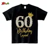 Diamond 60th Birthday Queen Shirt Family Matching Outfit Birthday Crew TShirt 60th Party Custom Name Shirt Family Birthday Squad 3