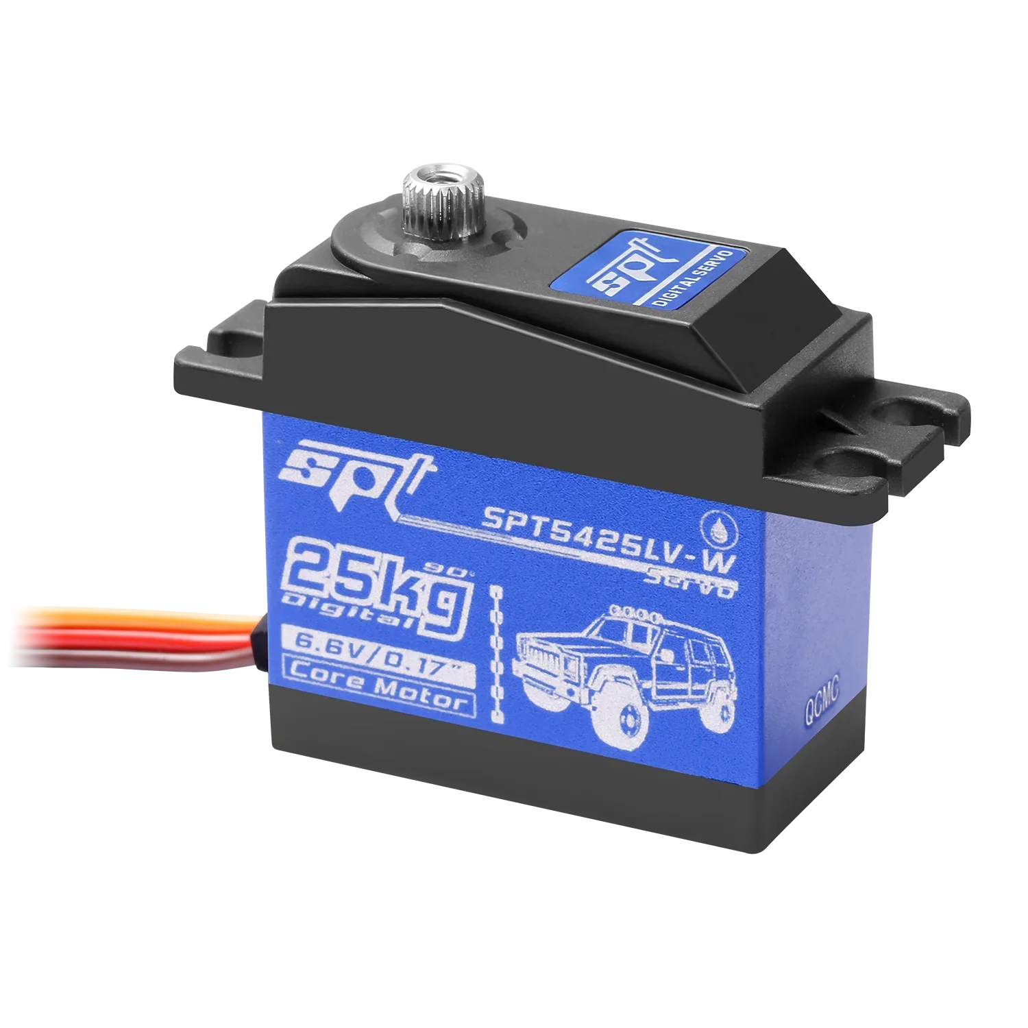 SPT 25 kg 35 kg 180 ° /360 ° Wasserdichtes Metallgetriebe-Digitalservo mit großem Drehmoment 5435LV für RC Car Crawler SCX10 TRX4 Boat Drift Robot – Detail 15