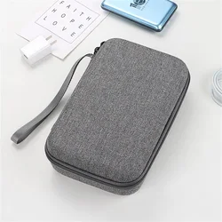Large Capacity Travel Electronics Accessories Organizer - Portable EVA Storage Bag (Grey)
