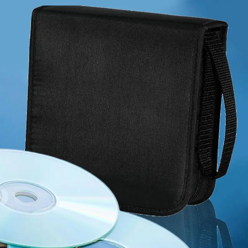 Portable CDs DVDs Case 40 Capacity Storage Bag Oxford Cloth Holder with Zipper for Home Car CDs Box Bags Accessories