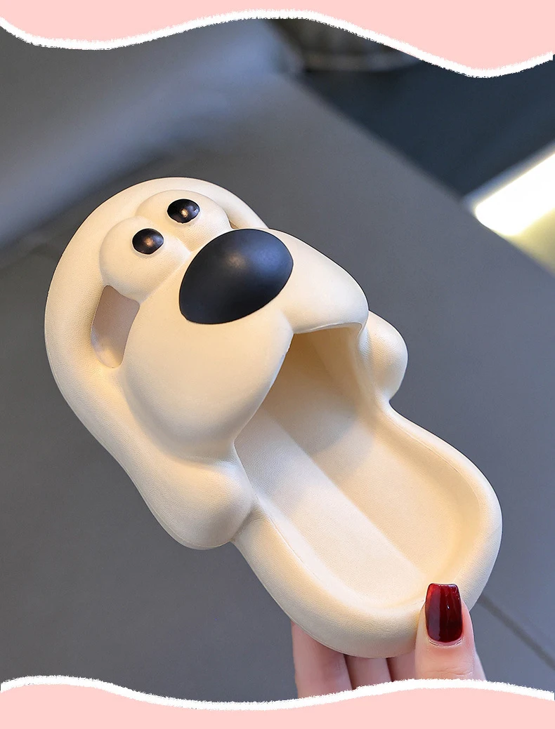 Children's Slippers - Cute Puppy Kids Indoor Slippers With Non Slip EVA Sole Sandals