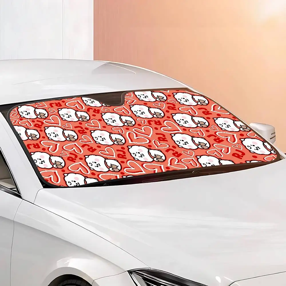 Niedlicher Cartoon-A-bt-21S Kawaii Stylischer und trendiger Windschutzscheiben-Sonnenschutz, Auto-Windschutzscheibenabdeckung, Auto-Sonnenschutzvorhang, Sonnenschutz – Detail 20