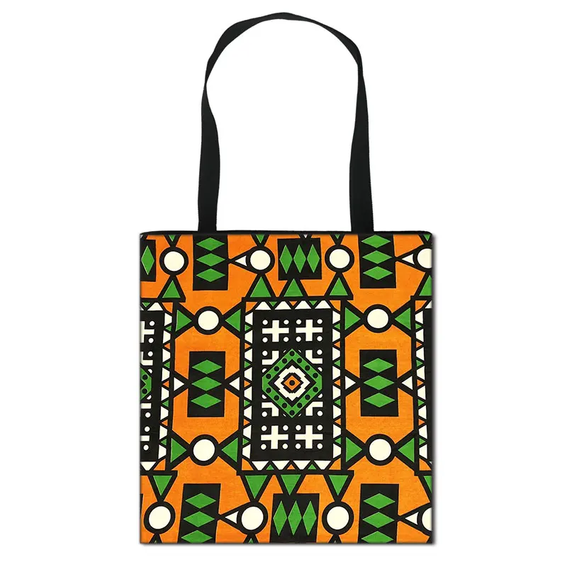 African Women Style Handbag Afro LadiesTraditional Printing Top-Handle Bags for Females Shopping Bag Girls Shoulder Tote Bag 