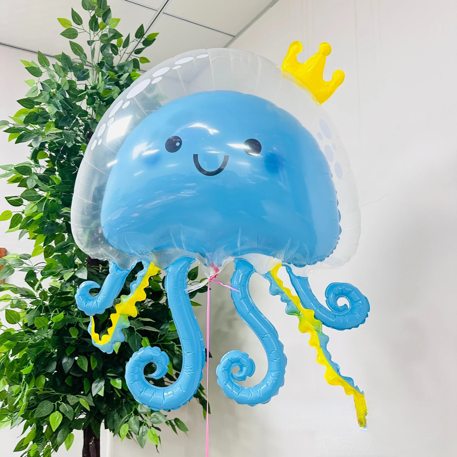 Large Cartoon Jellyfish Balloon Under The Sea Theme Children Birthday Party Octopus Inflatable Balloon for Mermaid Party Decor