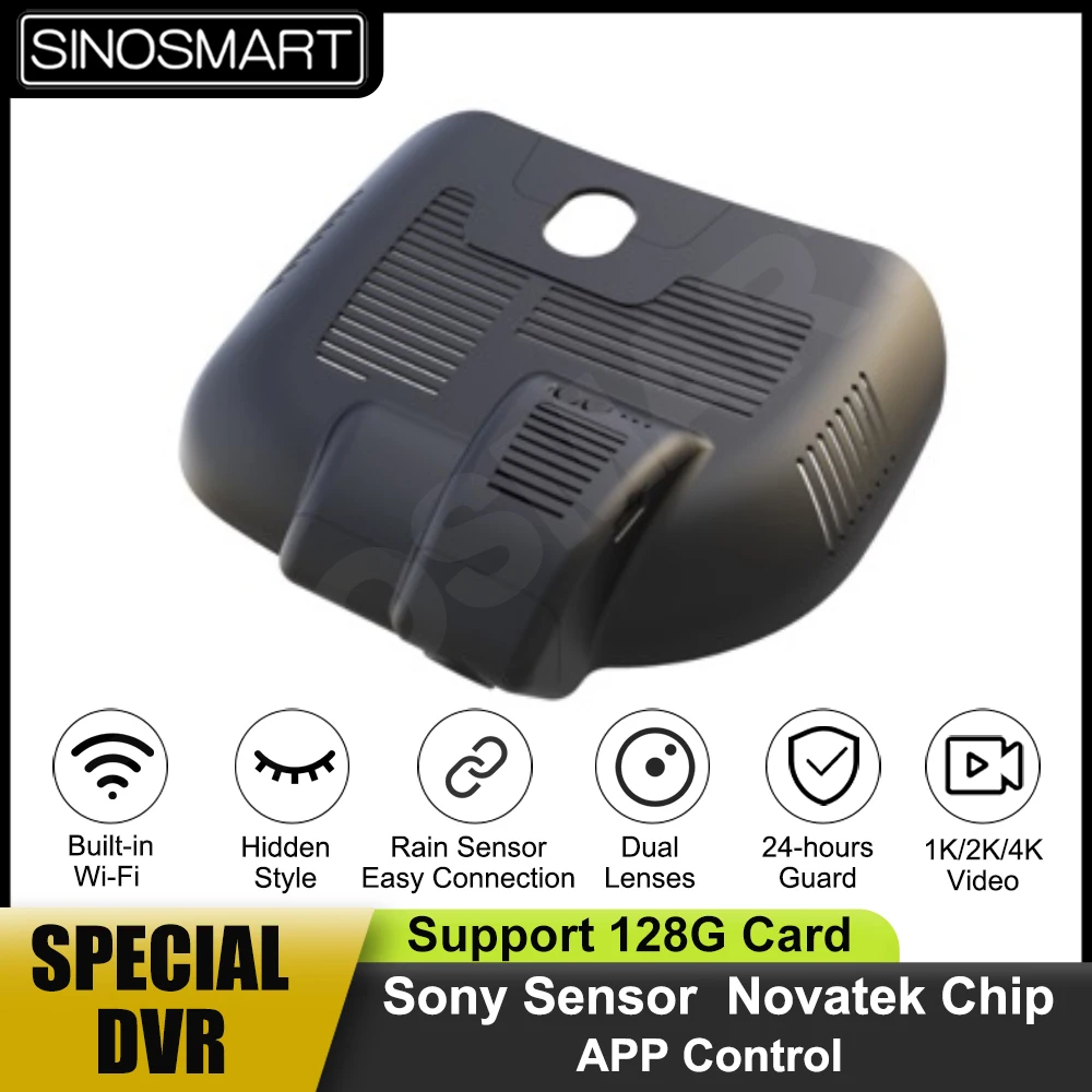 

SINOSMART Special Dash Camera 1080P Wi-Fi DVR Camera for 2023 Mercedes-Benz A Class, A180, A200 etc.