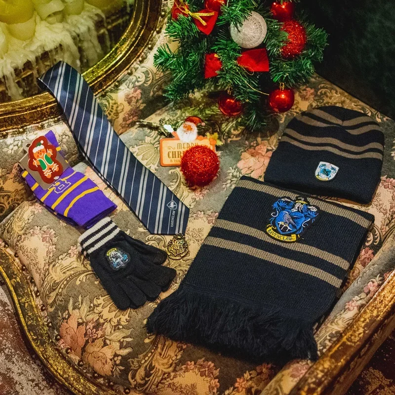 Harries Potters Suits Slytherin Scarves Student Hats Gloves Tie Couple Gifts Fall Winter Christmas