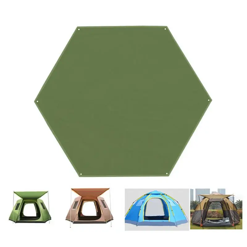 Hexagon Camping Mat Large Waterproof Ground Sheet Footprint Picnic Mat Hexagonal Tent Tarp Awning Shade Beach Travel Mat