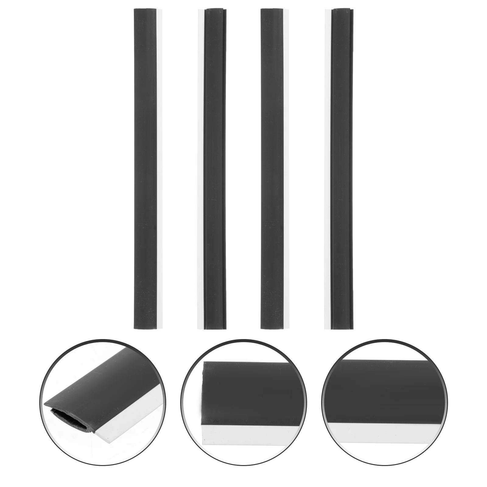 쓰레받기 고무 스트립 재떨이 가장자리 쓰레기 입구, 부드러운 압력 액세서리, 립 교체 립, 4 개