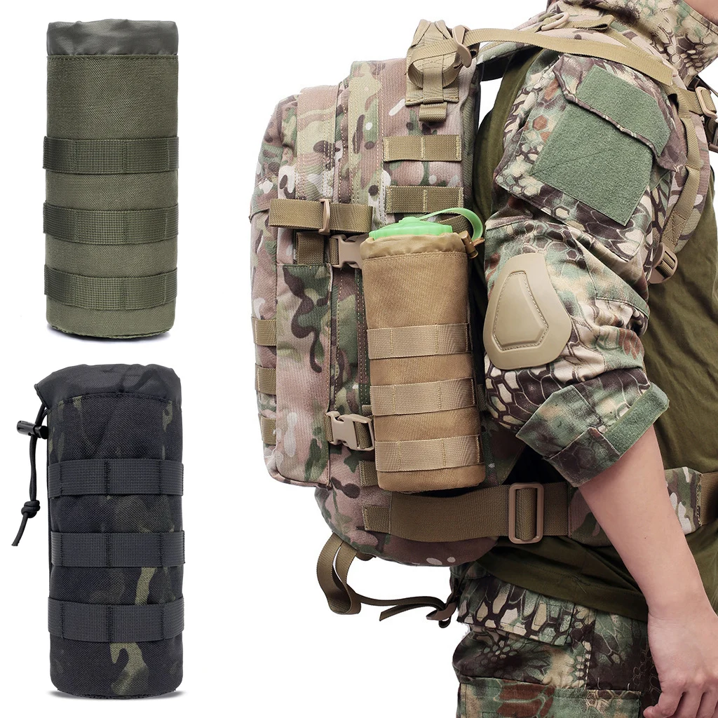 Nylon Water Bottle Bag Outdoor Camo Hunting Camping Hiking