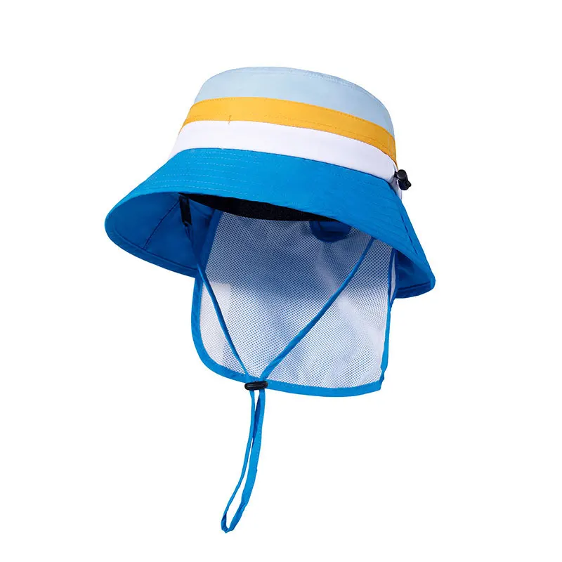 

Summer Japanese children's sunscreen hat thin Korean version of the bucket hat cross-border breathable anti-ultraviolet baby sun