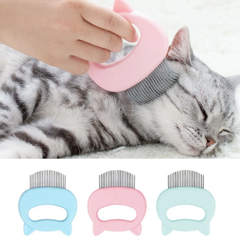 

Pet Dog Cat Combs Hair Remover Brush Pet Grooming Tools Dog Massage Comb Brush Cute Handle Remove Loose Hairs Pet Cat Supplies