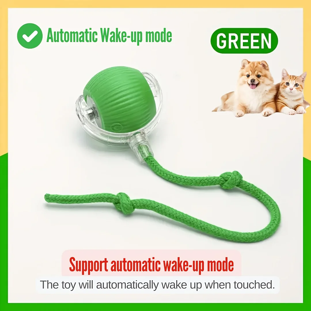 1pcs Interactive Cat&Dog Toys Balls -Automatic Fast Moving Rolling Ball For Indoor Fun- Ideal For Entertaining Bored Indoor Pets