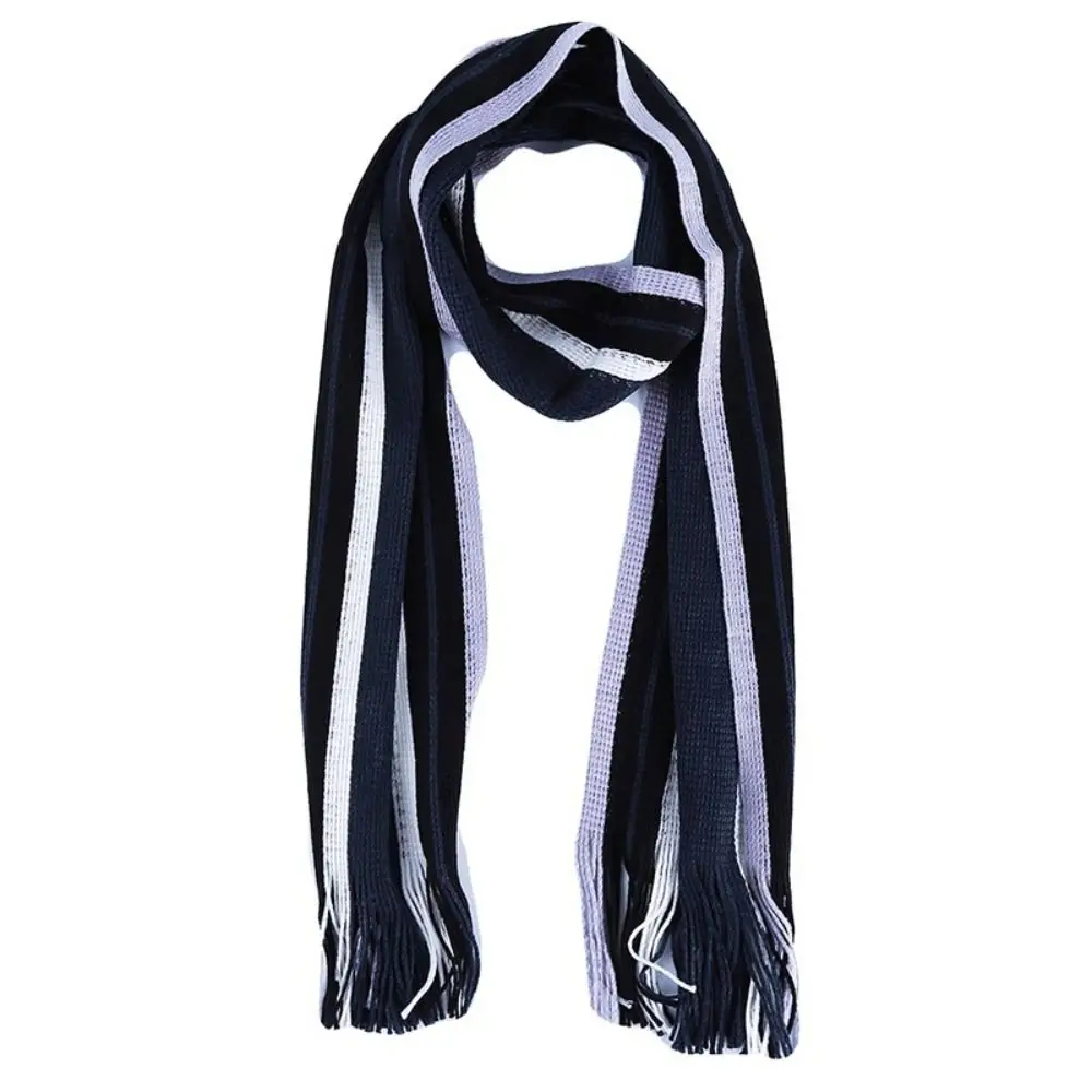 Casual Cashmere Men Striped Scarf Neck Warm Tassel Stole Winter Long Shawl Soft Thick Neck Wrap 5