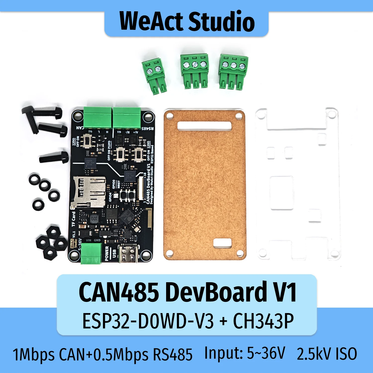 รูปสินค้า บอร์ดพัฒนา CAN RS485 ทนทาน 2.5kV สำหรับ ESP32