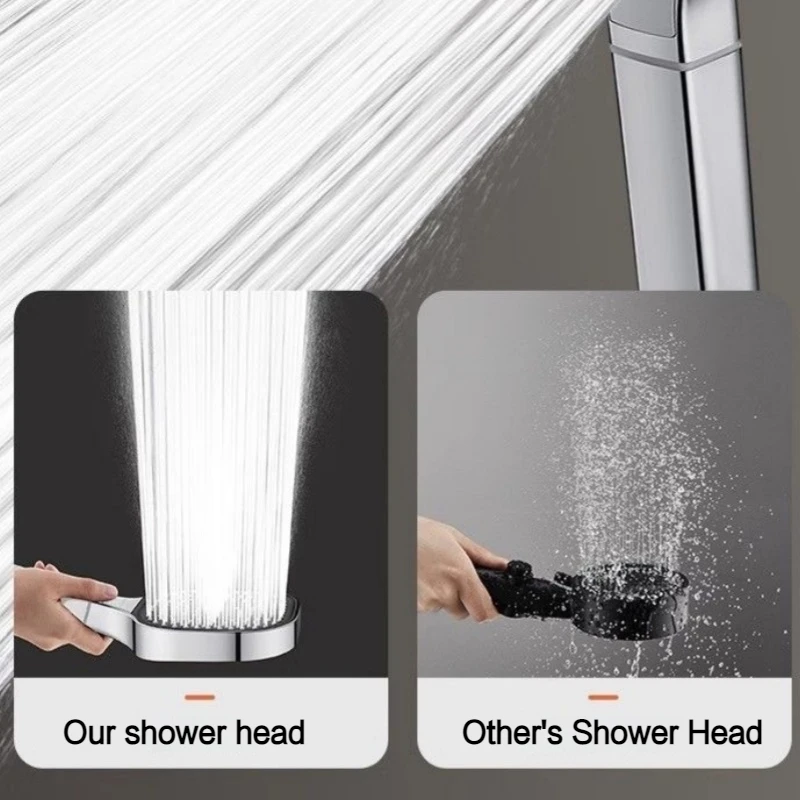 3 Modes 13CM Large Panel Shower Head High Pressure Water Massage Showerhead With Filter Shower Mixer Bathroom Accessories 4