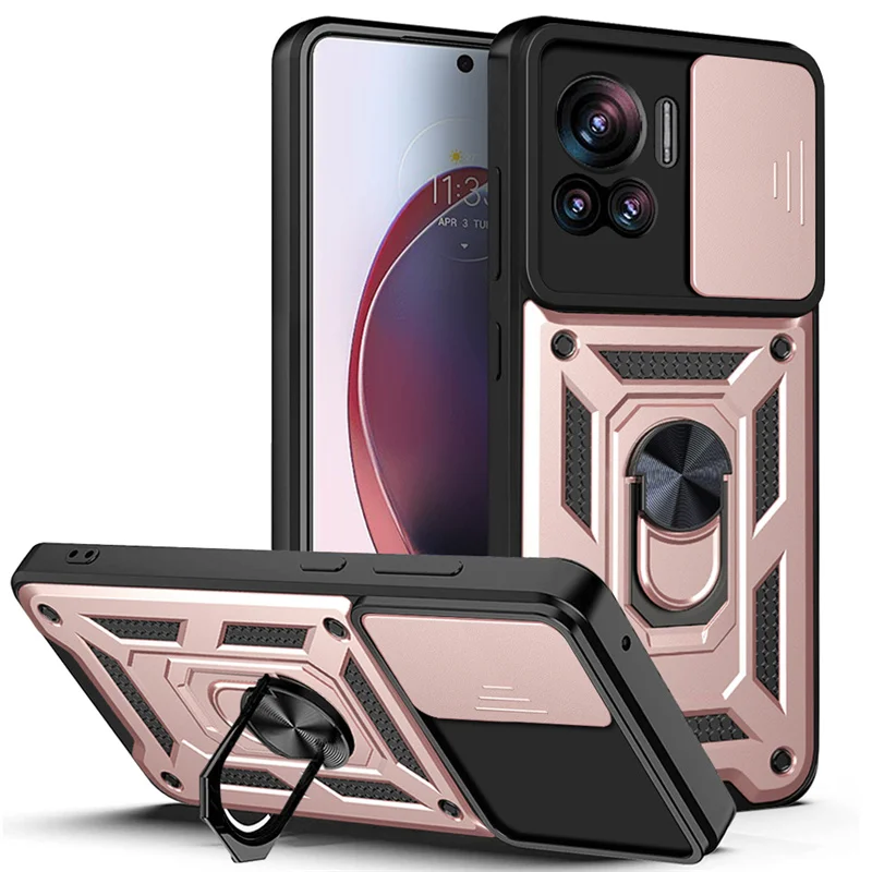thumbnail image 1 of Funda para Motorola Moto Edge 30 40 Neo Ultra Lite Fusion S30 X30 Pro E13, cubierta de lente de ventana de empuje, soporte de anillo de cobertura, Etui, 1 of 5