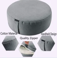 Meditation Cushion Portable Soft Yoga Pillow Buckwheat Shell Filling Tatami Round Stool Futon living room balcony Men and Women 2