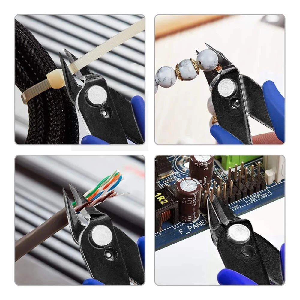 1/10/20 PCS Diagonal Pliers Carbon Steel Pliers Electrical Wire Cable Cutters Cutting Side Snips Flush Pliers Nipper Hand Tools 6