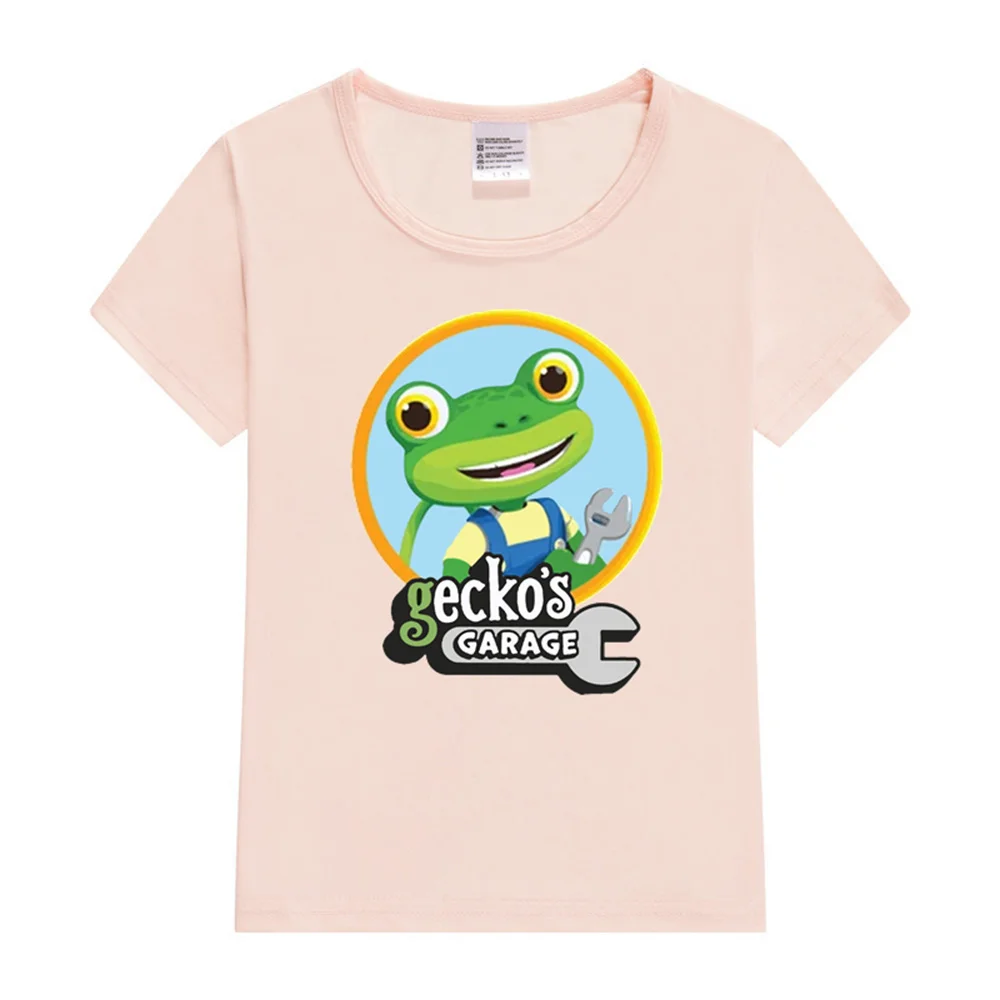 Summer Fashion Boys T-Shirt Funny Cartoon Gecko's Garage Print Children's Clothing Kids Tshirts Girls New Clothing Tops baby t shirts kids t shirts