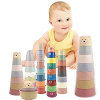 Baby Stacking Cup Toys Baby Early Educational Toy Nesting Cup Toy Baby Bath Toy Best Montessori Toy Gift for 6 Month+ Boys&Girls 1