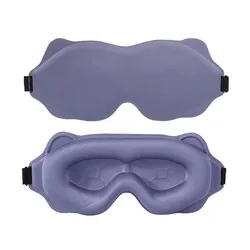 Premium Light - Blocking 6D Sleep Mask - Ultra - Soft & Breathable Eye Mask for Restful Nights and Travel (Purple)