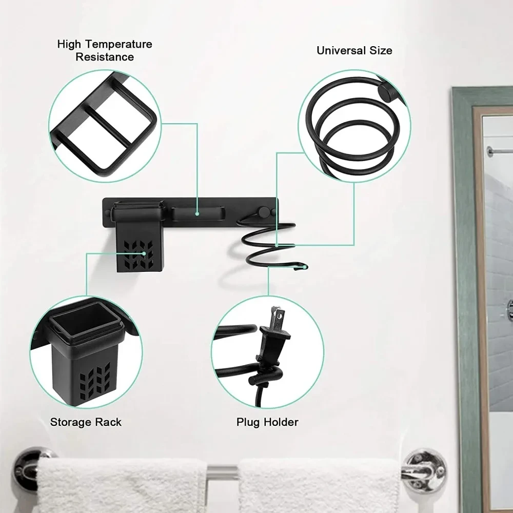 Hair Dryer Storage Rack Curling Iron Organizer Straightener Holder Standing Multi-Functional Wall Mounted Bathroom Accessories storage rack bathroom shelf hair dryer holder bathroom storage shelf storage shelf bathroom accessories hair tool holder