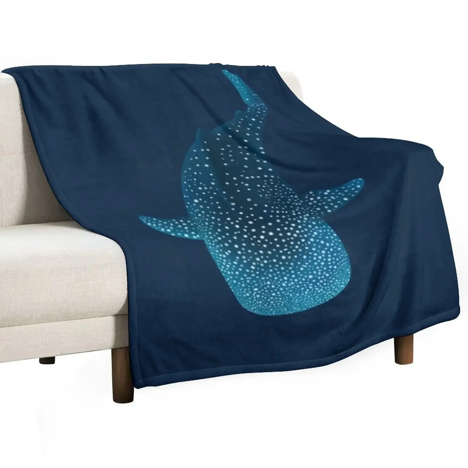 

Whale Shark Marine Life Throw Blanket Nap Travel Thermal Plaid Blankets