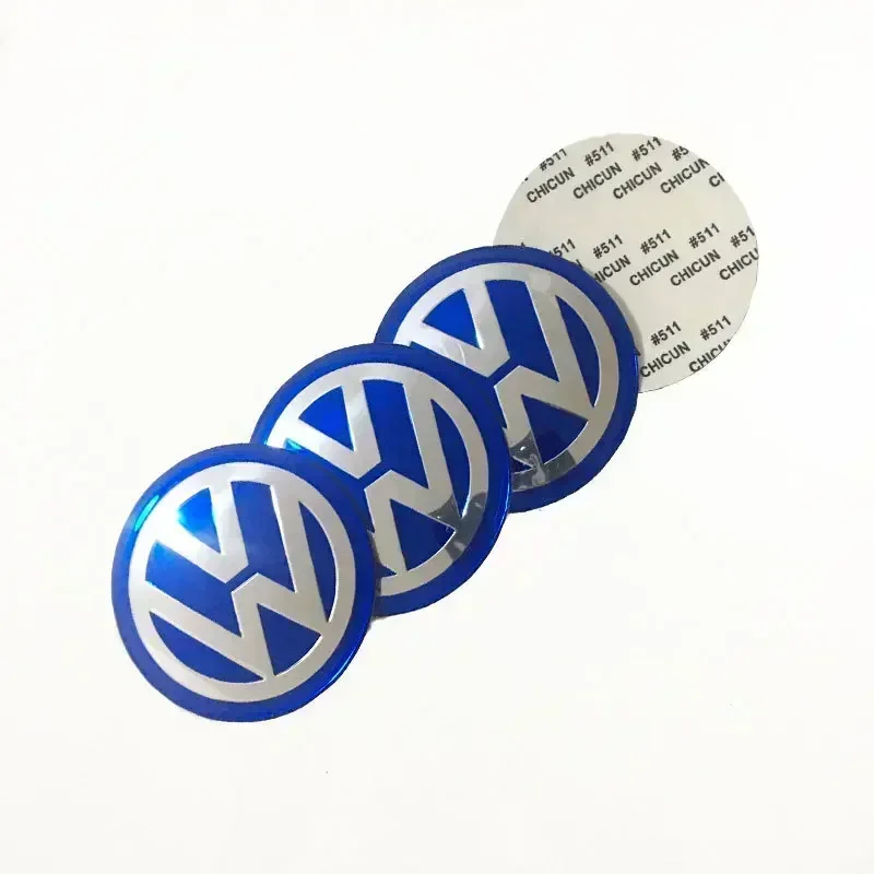 56/60/65/70/75/90/120mm 4pcs Car Wheel Center Decal Hub Sticker for Volkswagen Golf 5 6 Polo Passat Tiguan CC Bettle Bora Touran