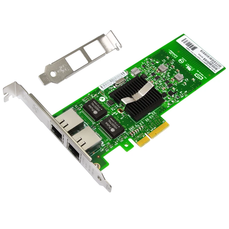 

NEW PCI Express Network Card Dual Port PCIE X4 Gigabit Ethernet 10/100/1000Mbps LAN Adapter Controller Wired 82576 EB/GB E1G42ET