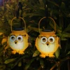 Owl Solar Lanterns Outdoor Waterproof Hanging Solar Lights Owl Gifts for Women Men Metal Decorative LED Owl Lanterns for Garden 1