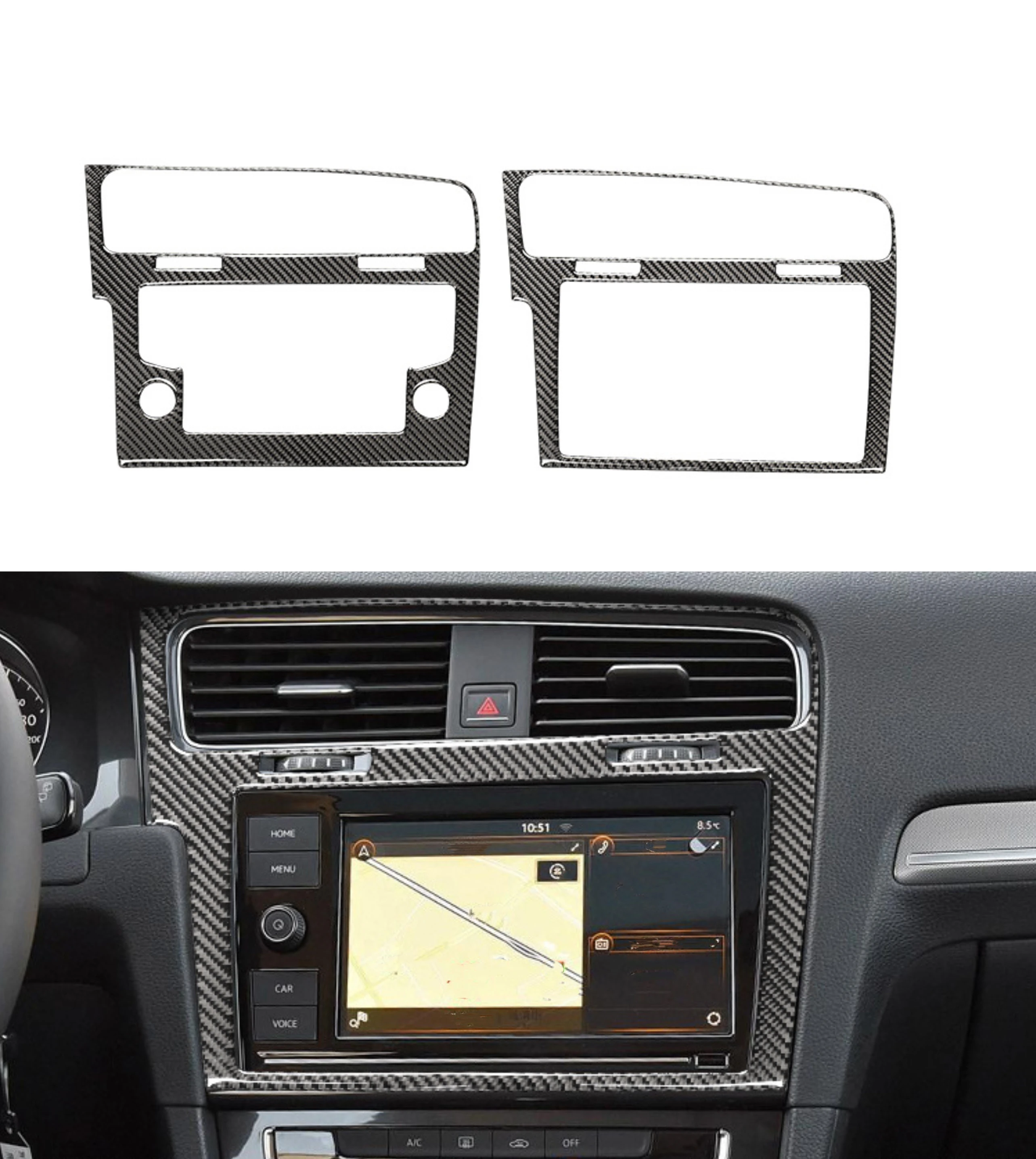

Center Console Navigation For Volkswagen Golf 7 VW Gti Mk7 2014-2019 Car Accessories Interior Sticker Carbon Fiber LHD
