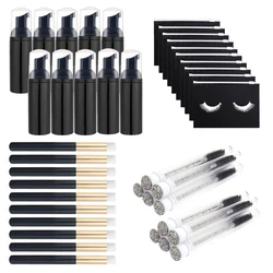 Eyelash Shampoo Cleaning Brush 60ml Empty Foam Bottle Set Includes Eyelash Brush Blackhead Remover Nose Cleaning Eyelash Tool